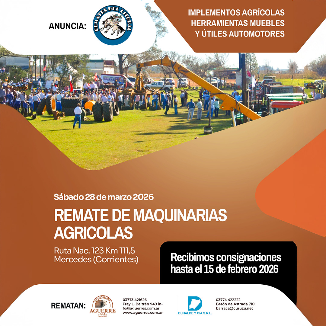 Remate Maquinarias Agrícolas